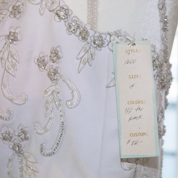 Kay's Bridal, Silk White Wedding Dress - Picture 3 of 5